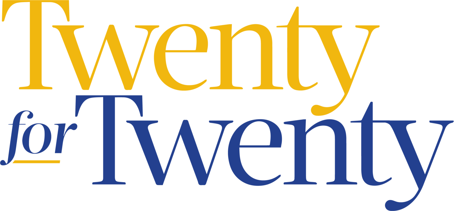 Twenty for Twenty Logo_Blue and Gold